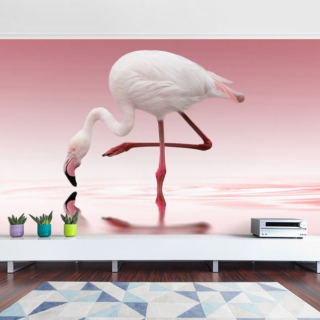 Moderne Tapeten Flamingo Dance