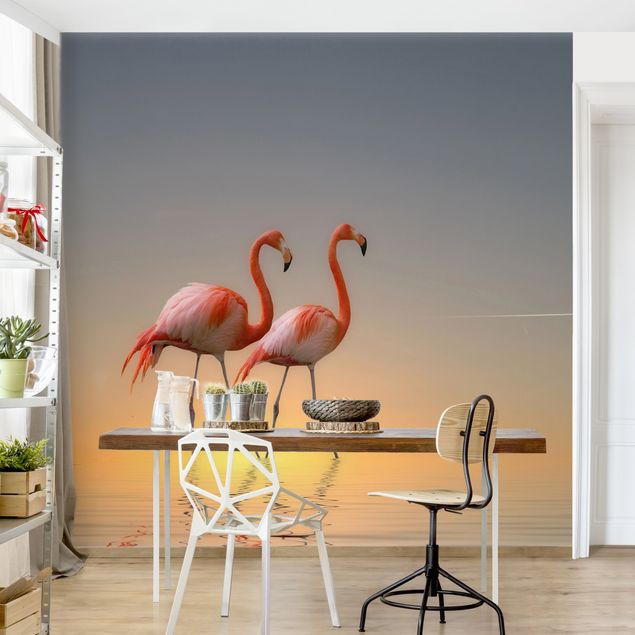 Fototapete modern Flamingo Love