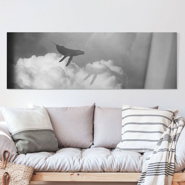 Wandbilder XXL Fliegender Wal in den Wolken
