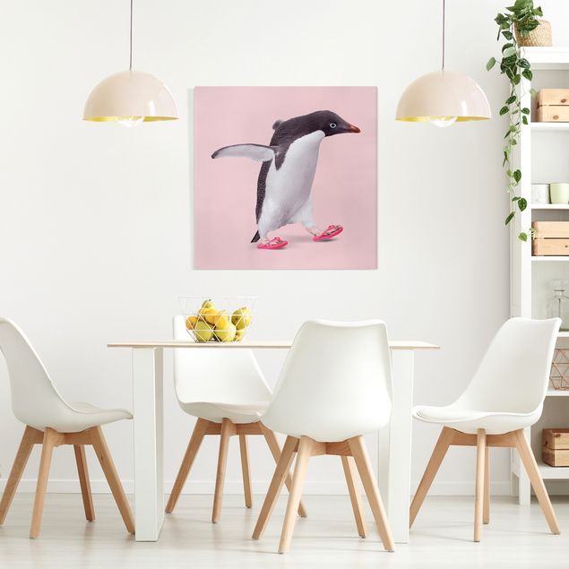 Leinwandbilder Vögel Flip-Flop Pinguin