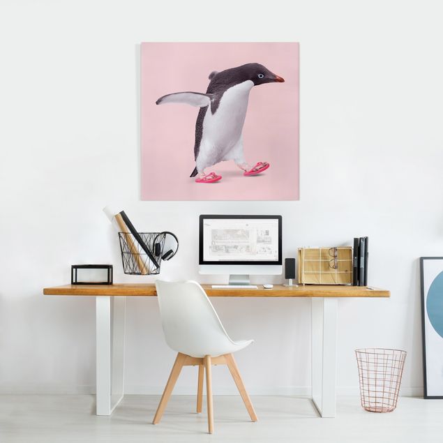 Wandbilder Tiere Flip-Flop Pinguin