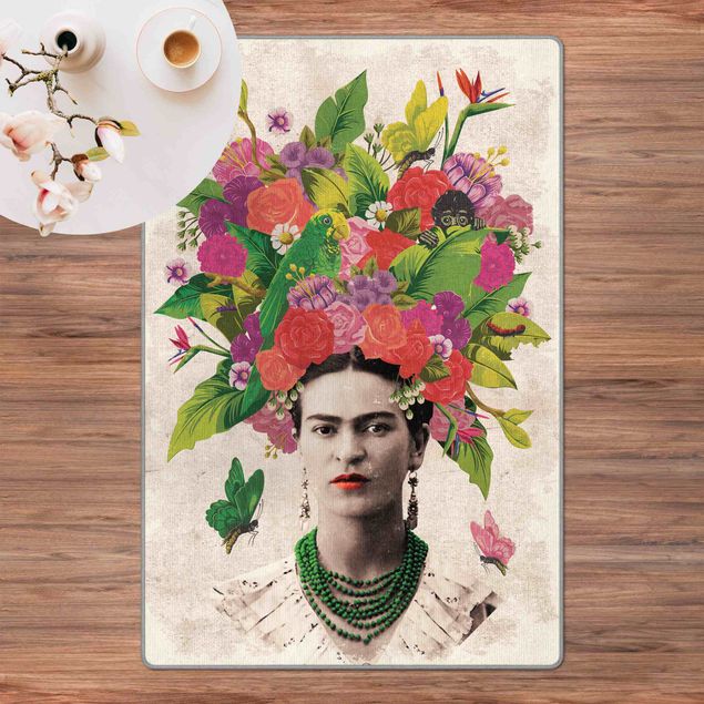 Teppich Blumen Frida Kahlo - Blumenportrait