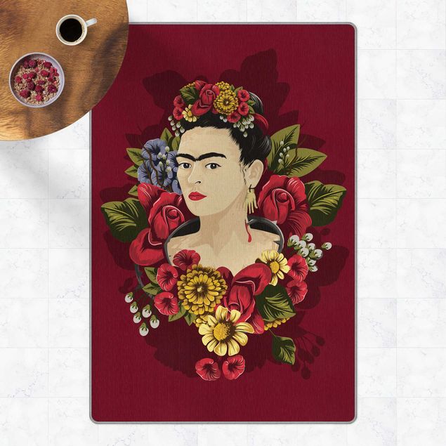 Moderne Teppiche Frida Kahlo - Rosen