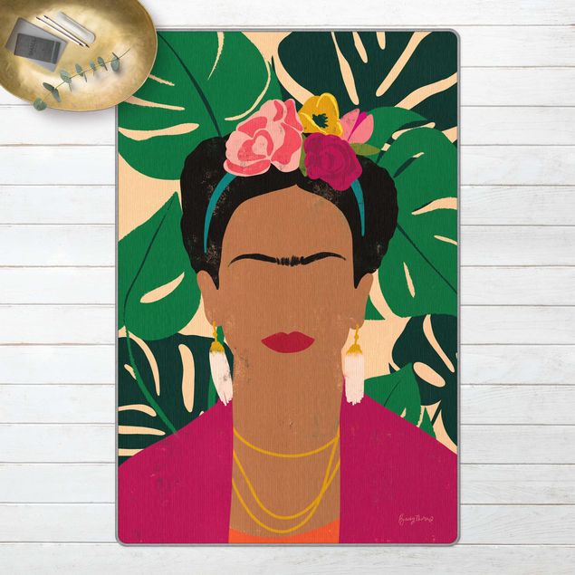 Moderne Teppiche Frida tropische Collage