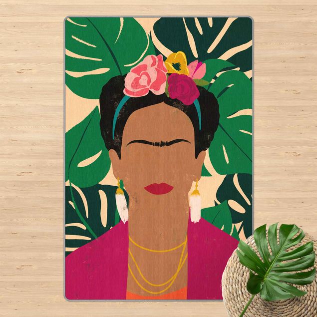 Teppich Blumen Frida tropische Collage