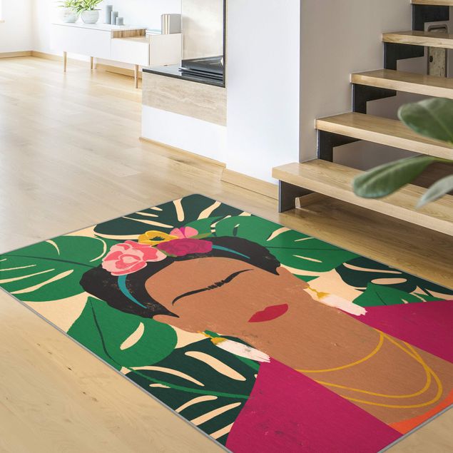 Teppiche Frida tropische Collage