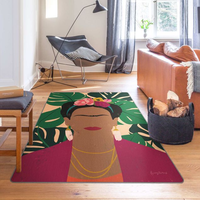 Bunte Teppiche Frida tropische Collage