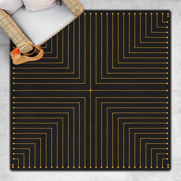 Moderne Teppiche Geometrische Ecken anthrazit