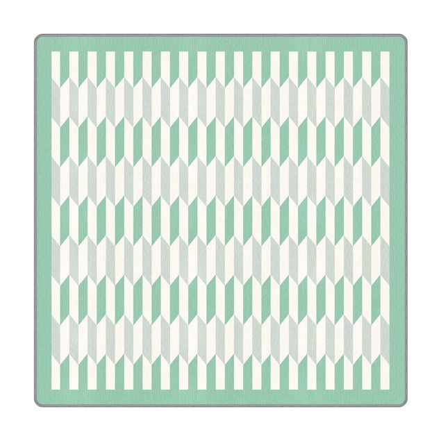 Teppich - Geometrisches Muster aus Rauten mit Rahmen
