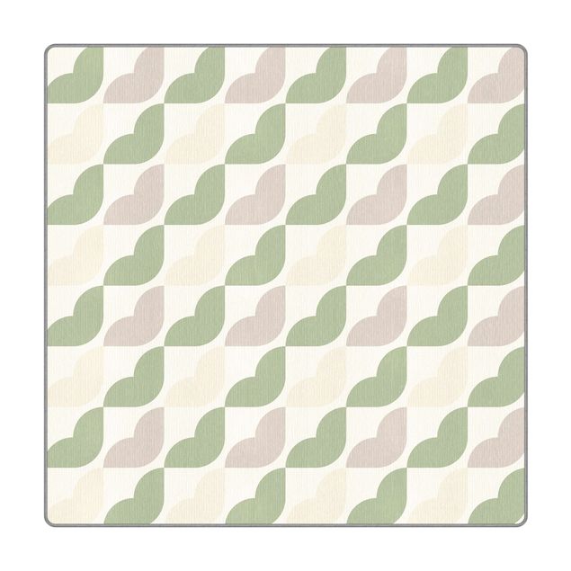 Teppich - Geometrisches Muster aus Viertelkreisen
