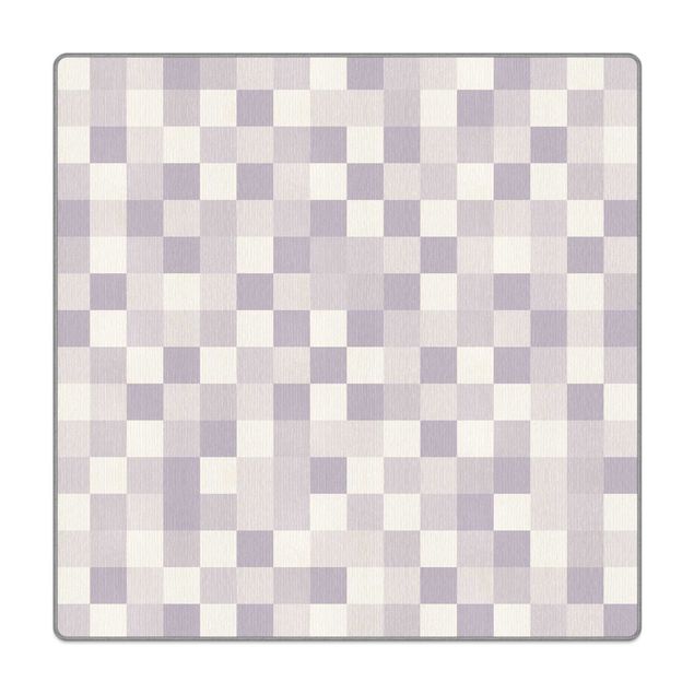 Gewebeteppich Geometrisches Muster Mosaik Flieder