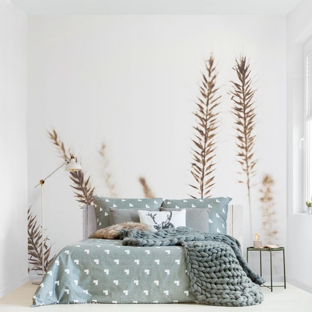 Romantische Schlafzimmer Tapete Getrocknetes Kammgras