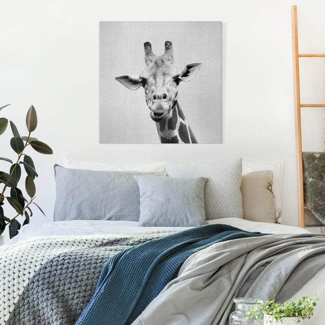 Wandbilder Tiere Giraffe Gundel Schwarz Weiß