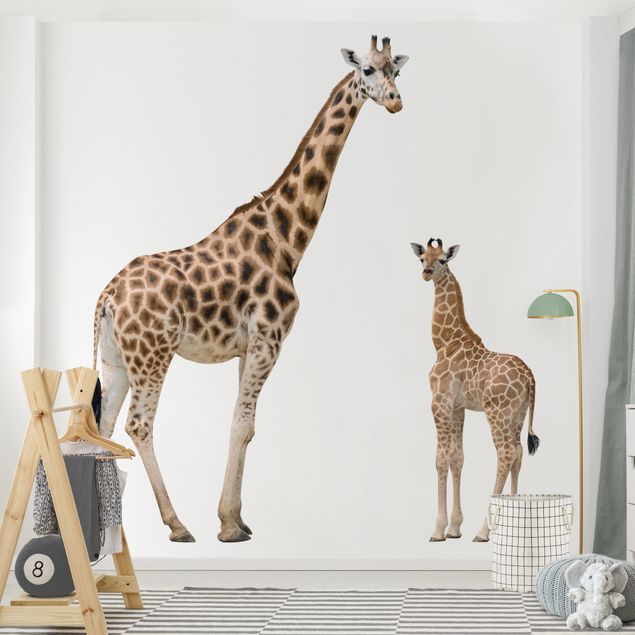 Tiertapete Giraffe Mutter und Kind