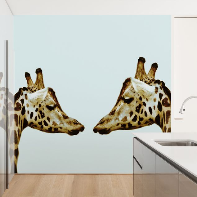 Tapeten modern Giraffes in Love