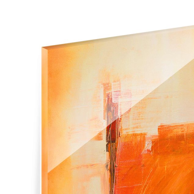 Glas Wandbilder Petra Schüßler - Abstrakt Orange Braun