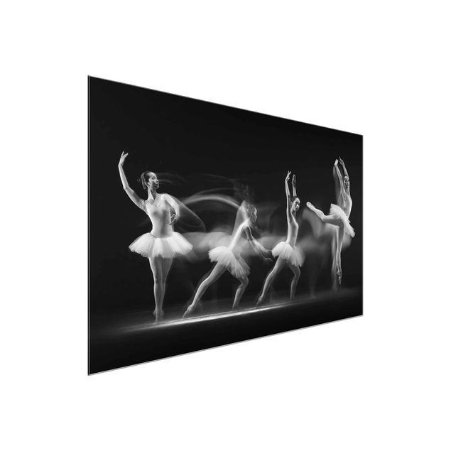Glasbilder Ballerina Art Wave