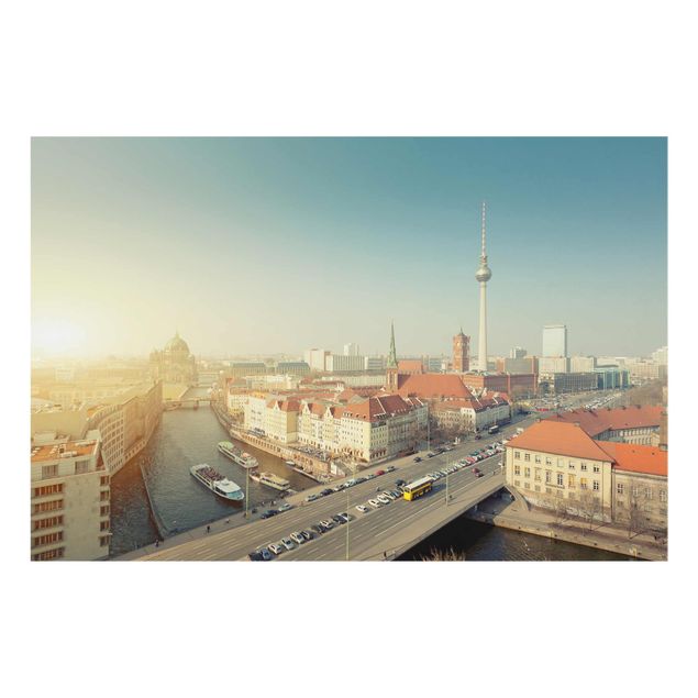 Glasbild - Berlin am Morgen - Quer 3:2