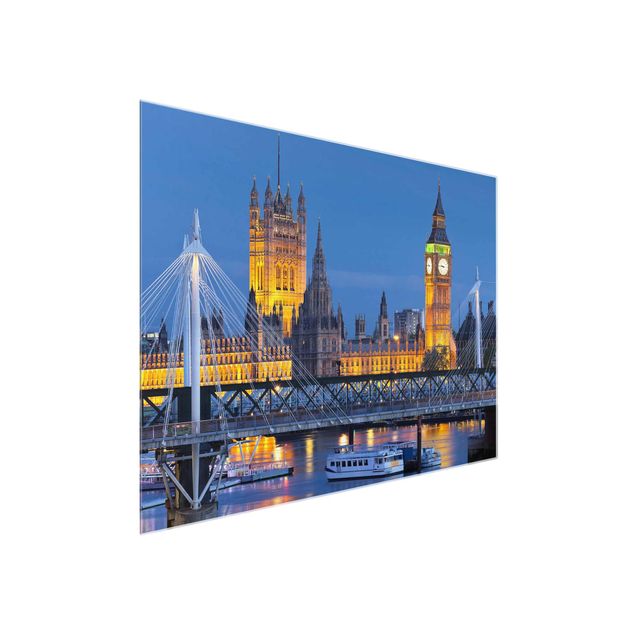 Bilder für die Wand Big Ben und Westminster Palace in London bei Nacht