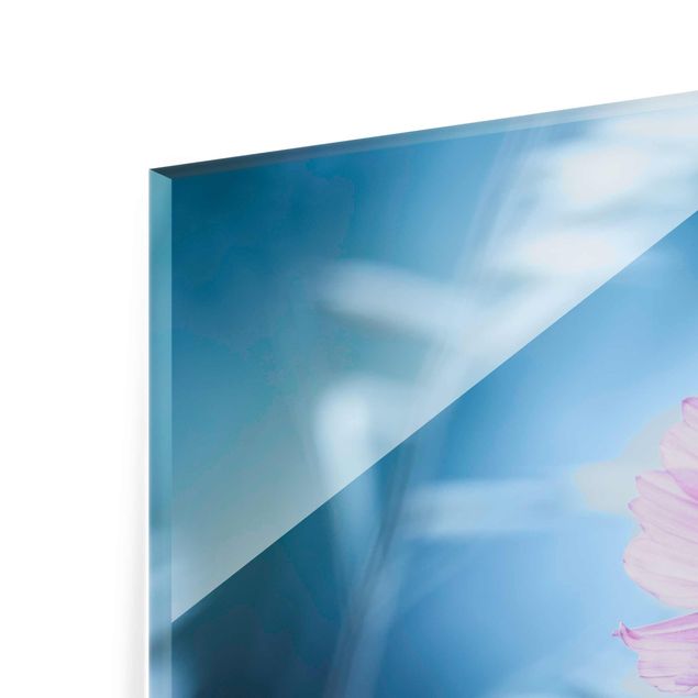 Glasbild - Blüte in Pastell - Quadrat 1:1
