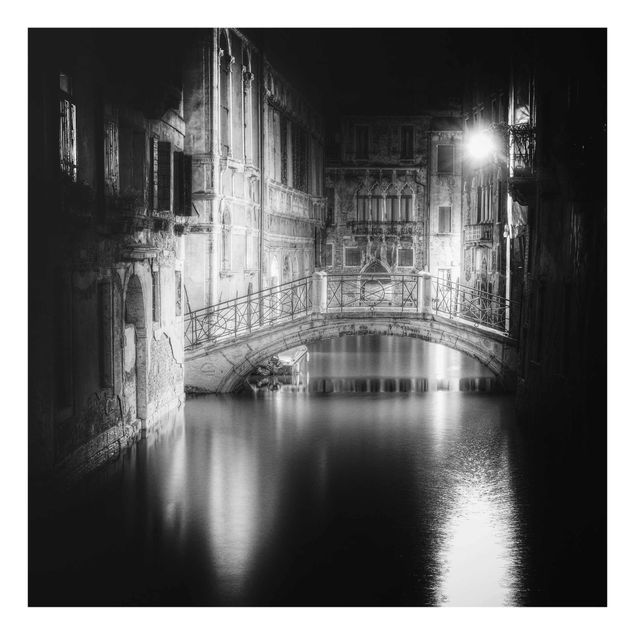 Glas Wandbilder Brücke Venedig