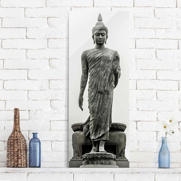 Glasbilder XXL Buddha Statue