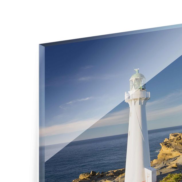 Bilder auf Glas Castle Point Leuchtturm Neuseeland