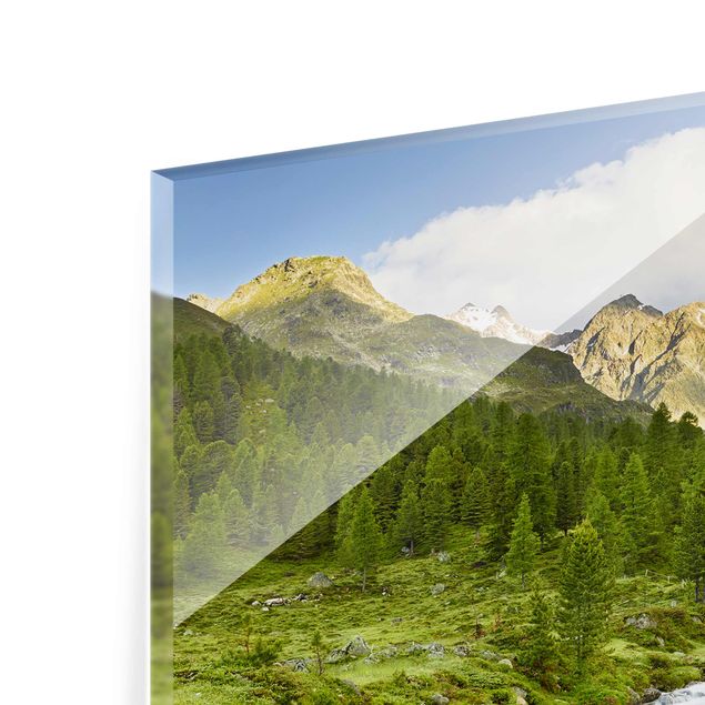 Glasbild - Debanttal Nationalpark Hohe Tauern - Quadrat 1:1