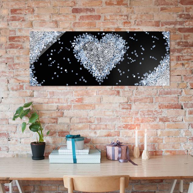Wandbilder Diamant Herz