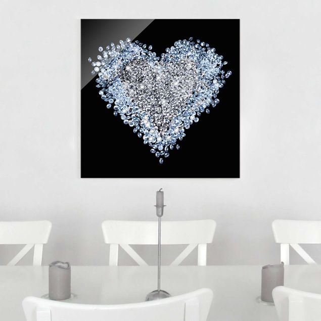 Wandbilder Diamant Herz