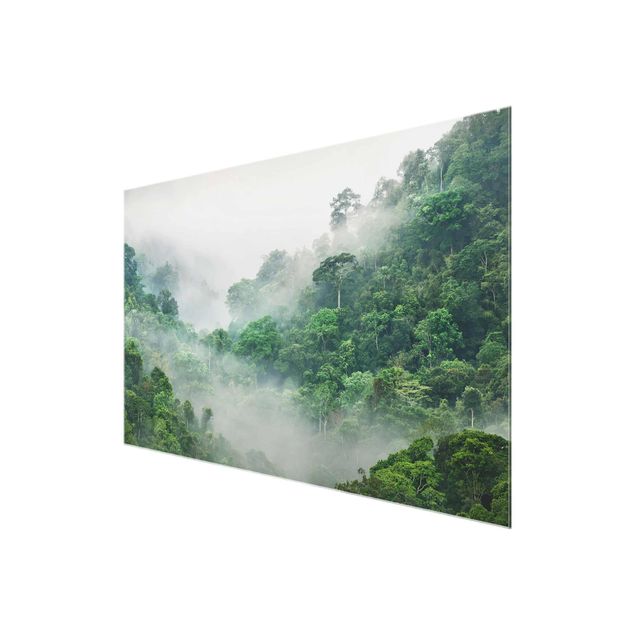 Glasbild - Dschungel im Nebel - Querformat 2:3