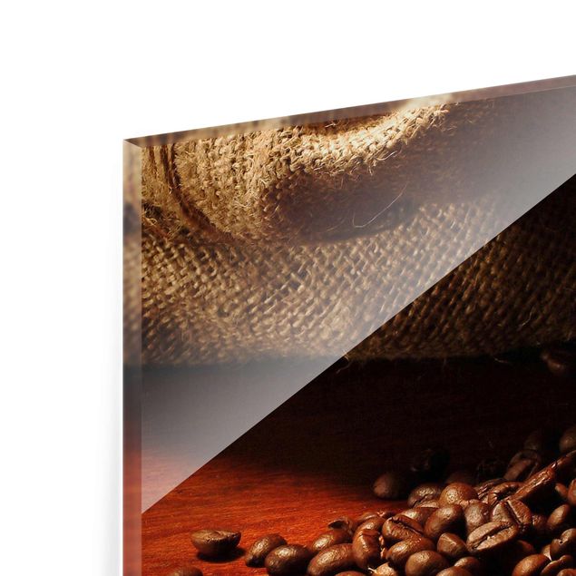 Glasbild Küche - Dulcet Coffee - Kaffee Bild Quer 3:2