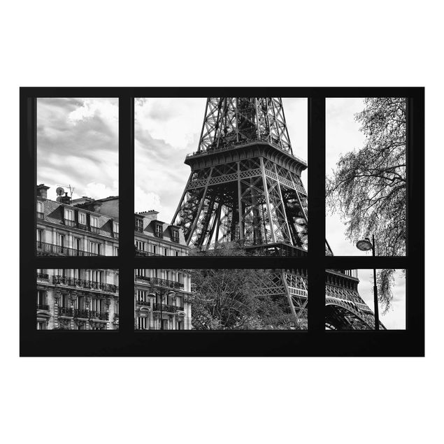 Kunstdruck Philippe Hugonnard Fensterausblick Paris - Nahe am Eiffelturm