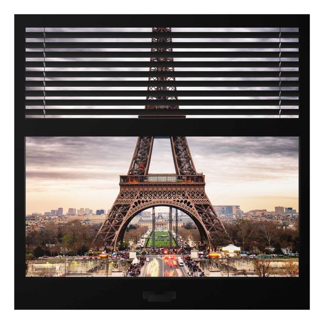 Kunstdruck Philippe Hugonnard Fensterblick Jalousie - Eiffelturm Paris