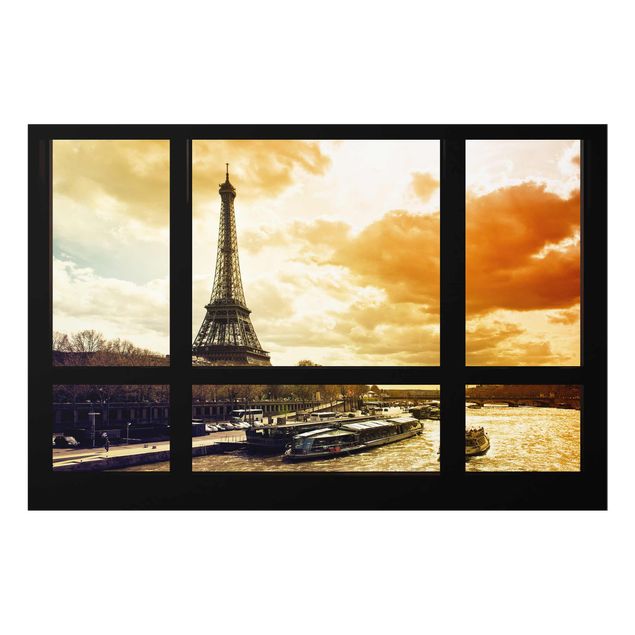 Philippe Hugonnard Fensterblick - Paris Eiffelturm Sonnenuntergang