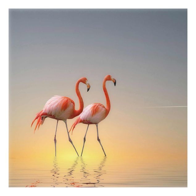 Schöne Wandbilder Flamingo Love