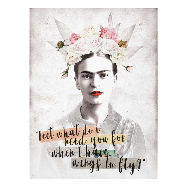 Bilder auf Glas Frida Kahlo - Quote
