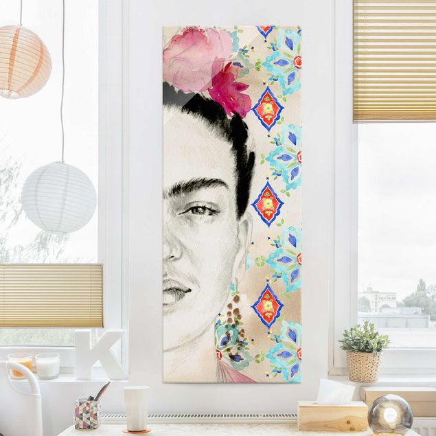Wandbilder Frida mit rosa Blüten I