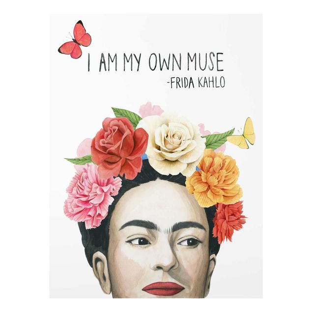 Glas Wandbilder Fridas Gedanken - Muse