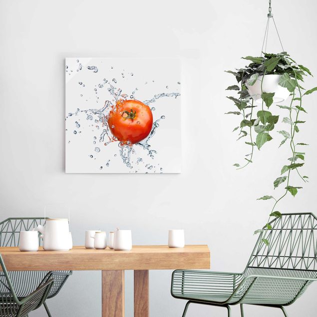 Glasbilder Pflanzen Frische Tomate