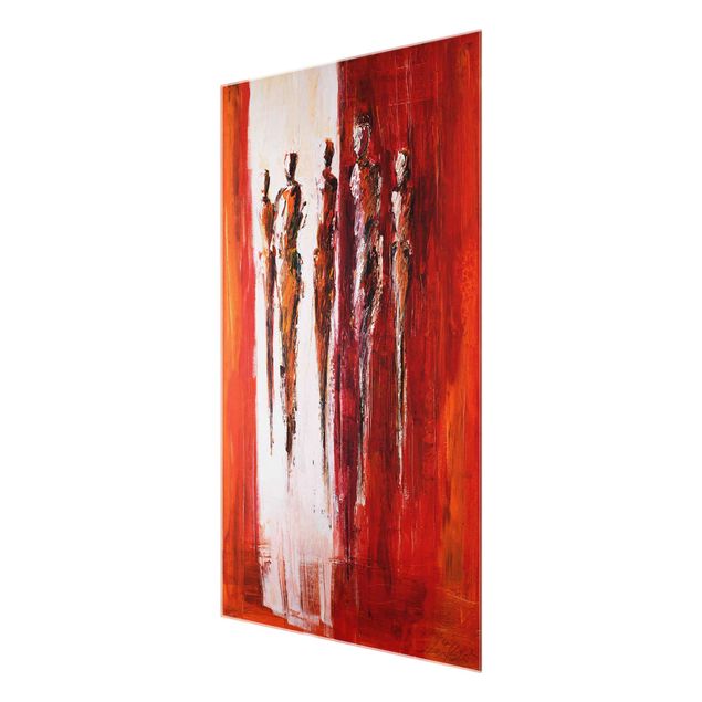 Schöne Wandbilder Petra Schüßler - Fünf Figuren in Rot 01