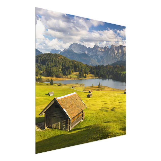 Glasbild Landschaften Geroldsee Oberbayern