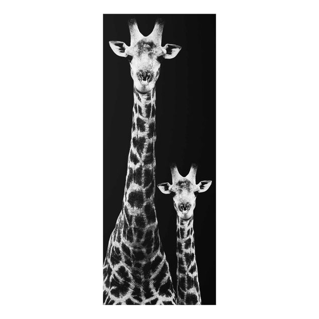 Kunstdruck Philippe Hugonnard Giraffen Duo schwarz-weiss