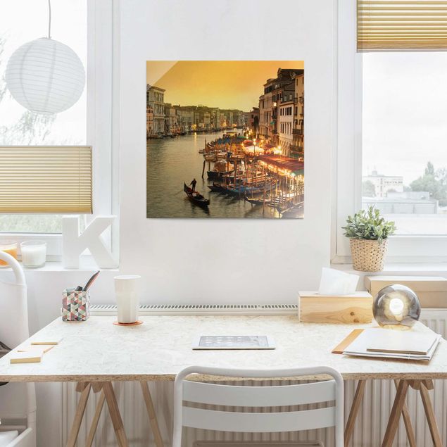 Glasbilder Skyline Großer Kanal von Venedig