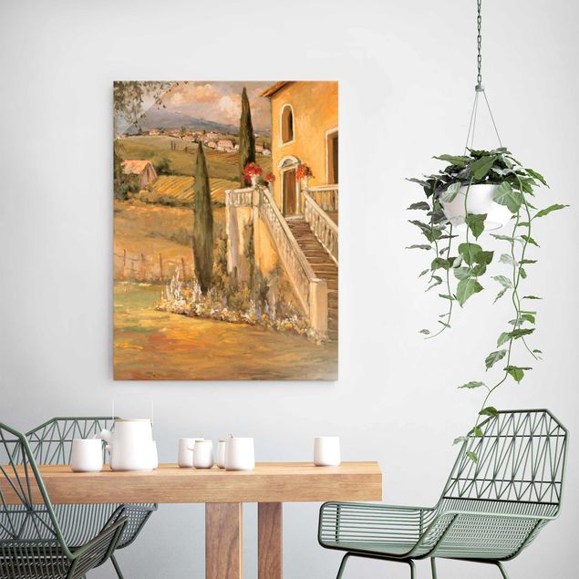 Schöne Wandbilder Italienische Landschaft - Haustreppe