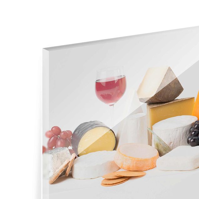 Glasbild - Käse-Variationen - Panorama Quer