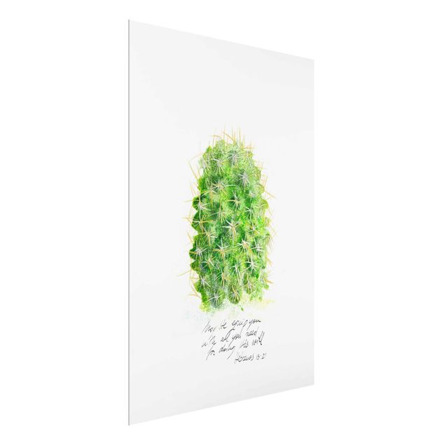Wandbilder Kaktus mit Bibelvers I