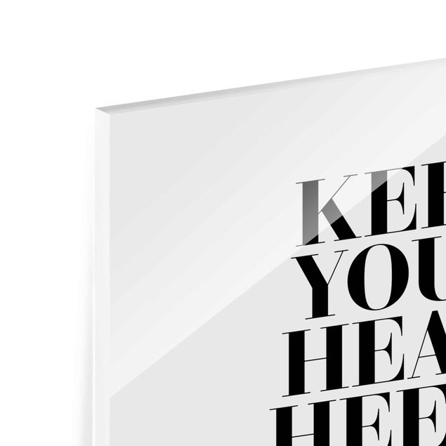 Glasbild - Keep your head high - Hochformat 4:3
