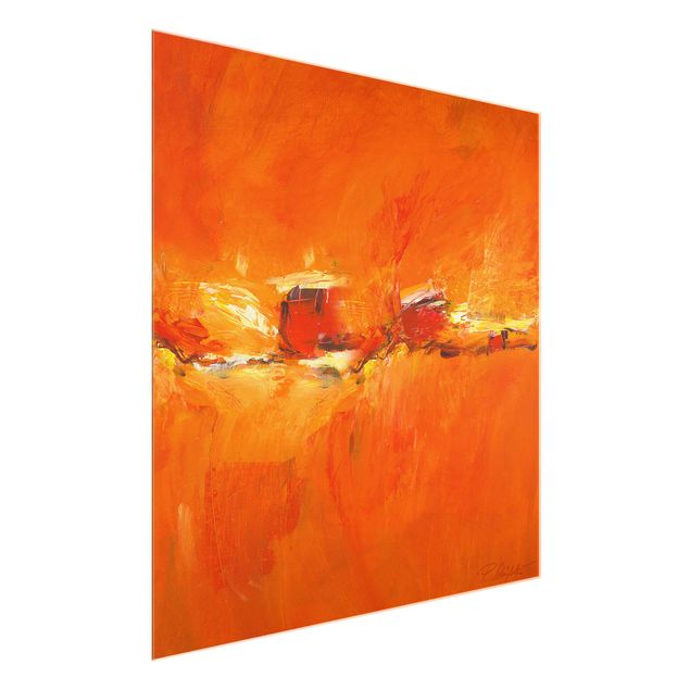 Glasbild Abstakt Petra Schüßler - Komposition in Orange