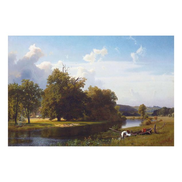 Kunstdruck Albert Bierstadt Albert Bierstadt - Flusslandschaft